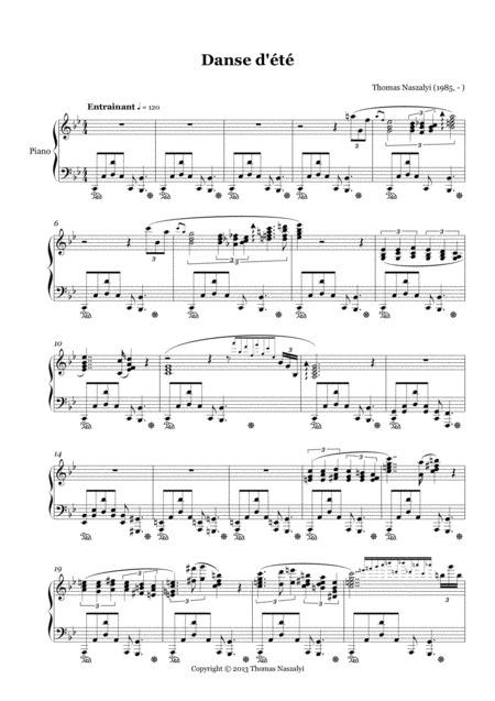 Free Sheet Music Danse D T