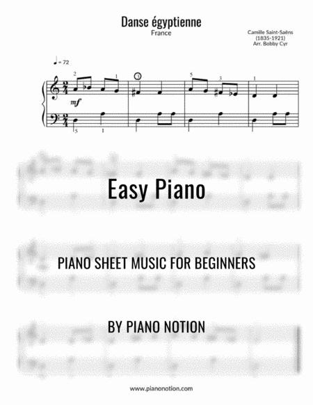 Danse Gyptienne Easy Piano Solo Sheet Music