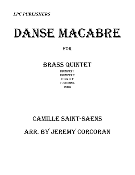 Free Sheet Music Danse Macabre For Brass Quintet