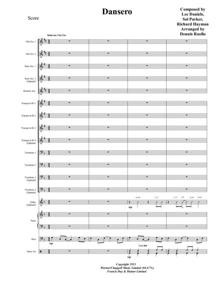 Dansero Jazz Ensemble Big Band Advanced Intermediate Sheet Music