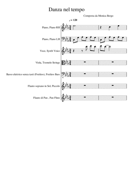 Free Sheet Music Danza Nel Tempo