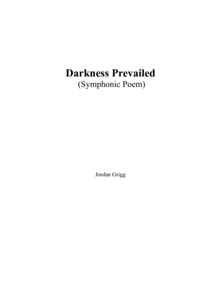 Darkness Prevailed Sheet Music