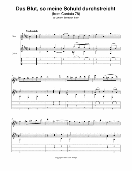 Das Blut So Meine Schuld Durchstreicht Excerpt Sheet Music