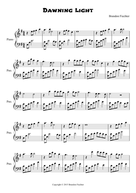 Dawning Light Sheet Music