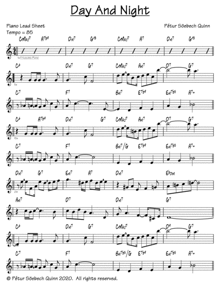 Day And Night Sheet Music