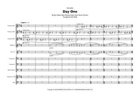 Day One From Interstellar For Brass Ensemble Sheet Music