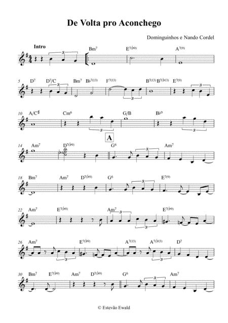 De Volta Pro Meu Aconchego Dominguinhos Partitura Com Cifra Sheet Music