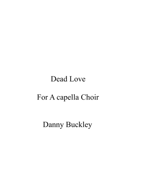 Free Sheet Music Dead Love