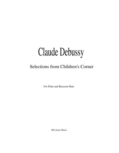 Debussy Childrens Corner For Flute And Bassoon Duet Sheet Music