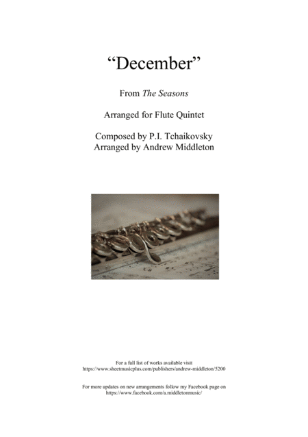 December Arranged For Flute Quintet Sheet Music