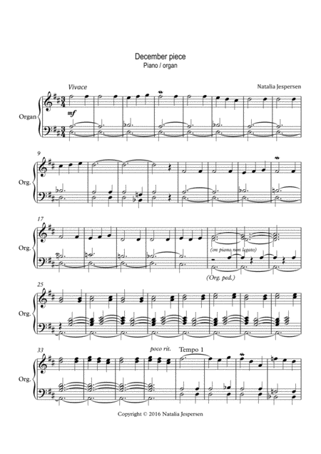 December Piece Sheet Music