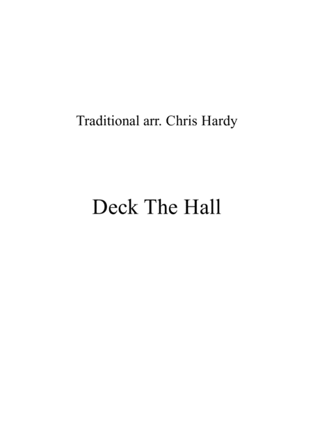 Deck The Hall For Brass Quartet Sheet Music