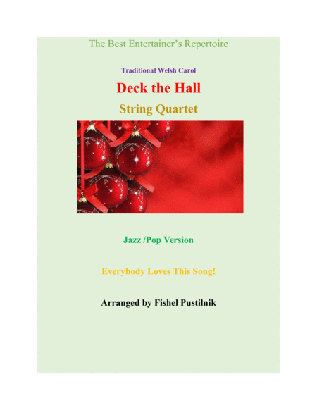 Free Sheet Music Deck The Hall For String Quartet Video