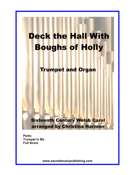 Deck The Hall With Boughs Of Holly For One Trumpet And Organ Sheet Music