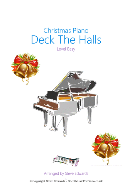 Deck The Halls Solo Piano Easy Sheet Music