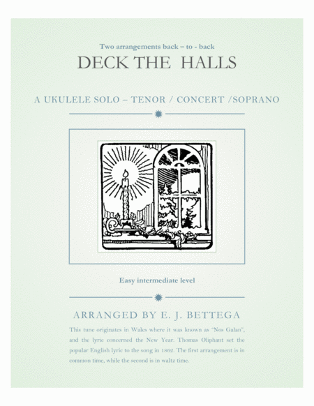 Free Sheet Music Deck The Halls Ukulele Solo