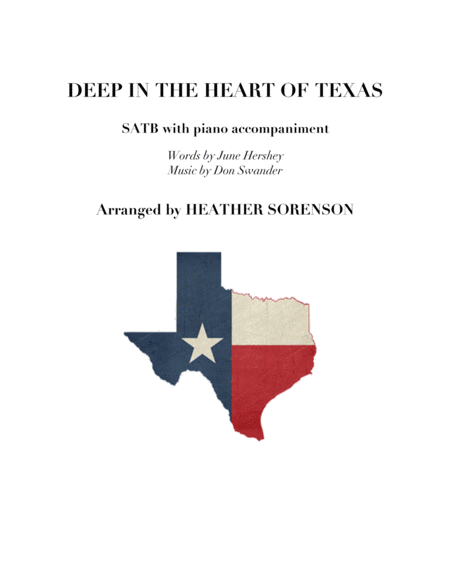 Free Sheet Music Deep In The Heart Of Texas Satb