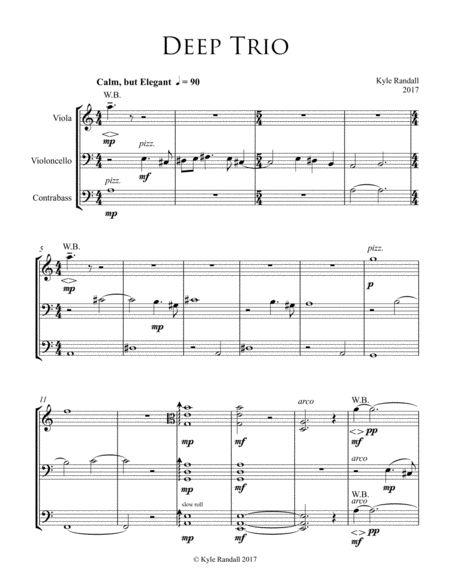 Free Sheet Music Deep Trio