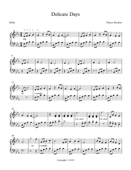 Delicate Days Sheet Music