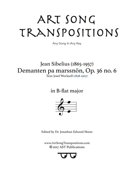 Demanten Pa Marssnn Op 36 No 6 B Flat Major Sheet Music