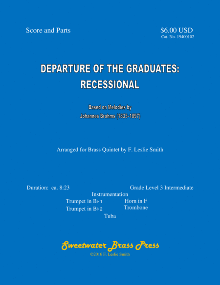 Departure Of The Graduates Recessional Sheet Music