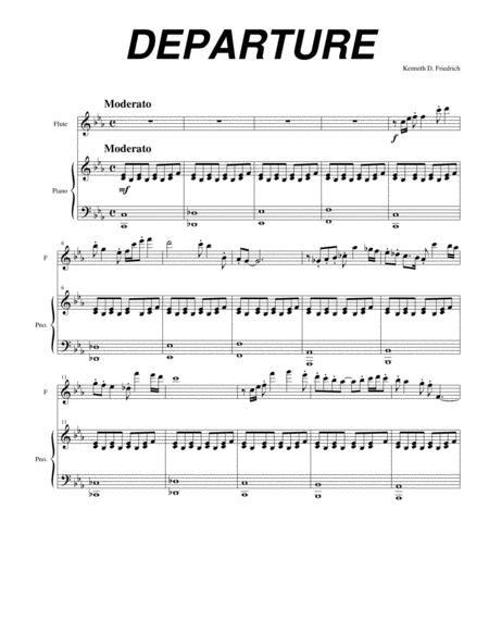 Free Sheet Music Departure