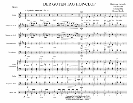 Der Guten Tag Hop Clop From The Producers By Mel Brooks German Band Sheet Music