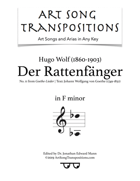 Der Rattenfnger F Minor Sheet Music