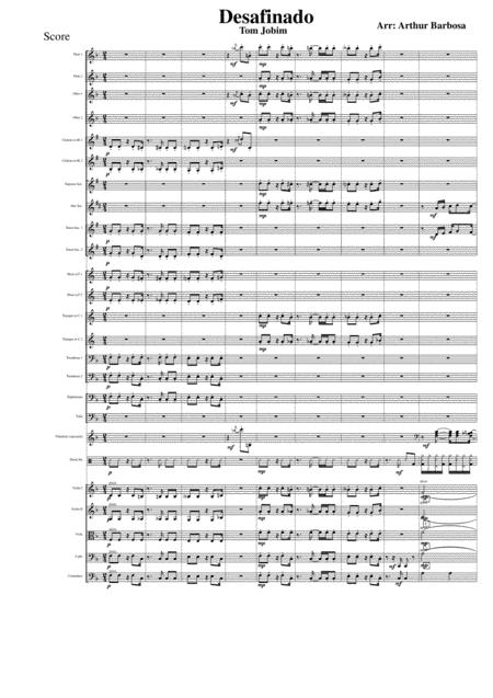 Free Sheet Music Desafinado Bossa Nova Orchestral