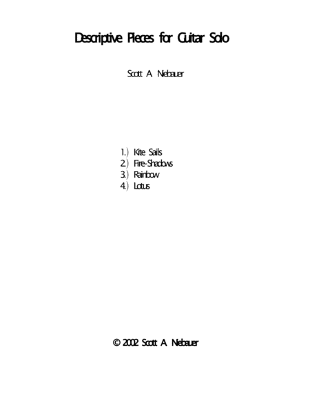 Descriptive Pieces For Guitar Solo Sheet Music