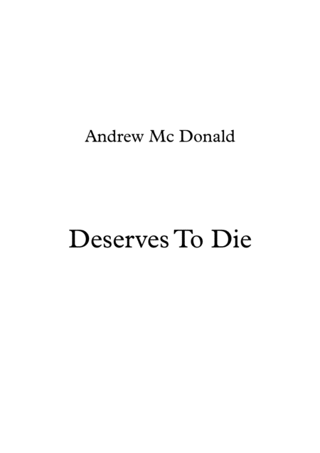 Deserves To Die Sheet Music