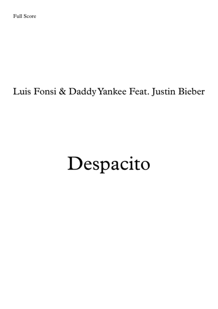 Free Sheet Music Despacito Brass Quintet