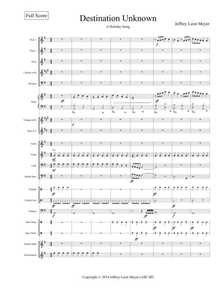 Free Sheet Music Destination Unknown