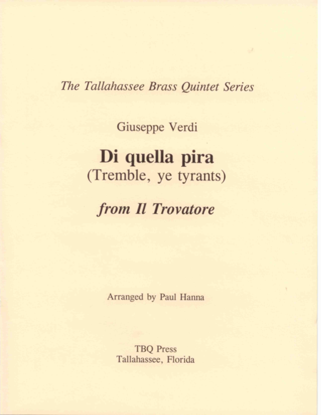 Free Sheet Music Di Quella Pira Tremble Ye Tyrants