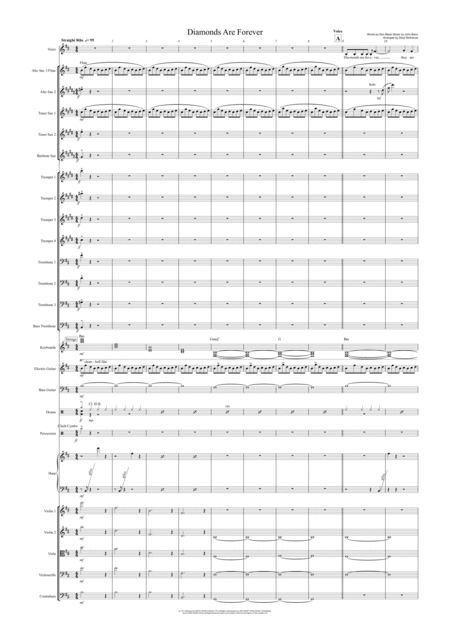 Diamonds Are Forever Vocal With Big Band And Optional Strings B Minor Sheet Music