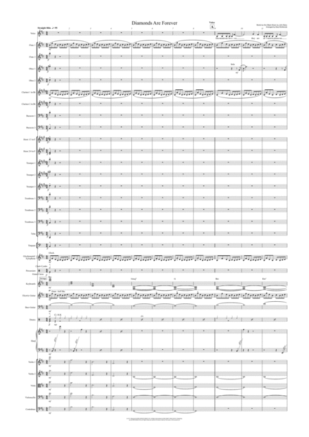 Free Sheet Music Diamonds Are Forever Vocal With Pops Orchestra B Minor