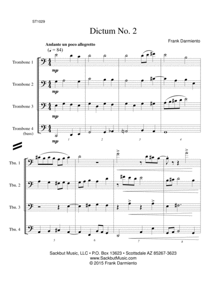 Free Sheet Music Dictum No 2