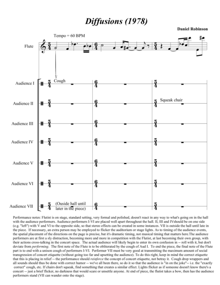 Free Sheet Music Diffusions For Flute 1978