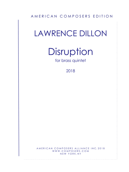 Dillon Disruption Sheet Music