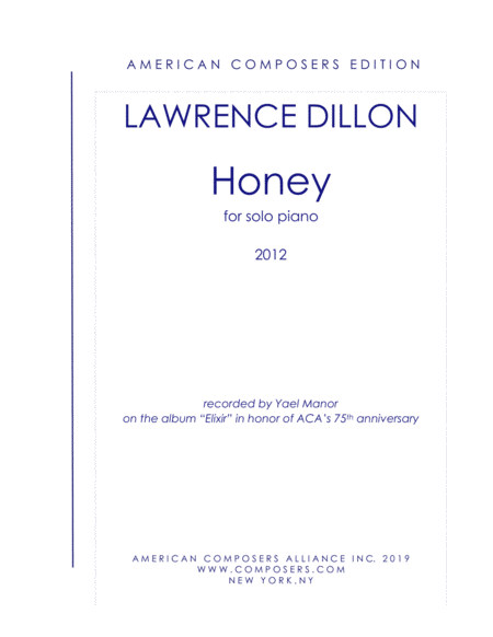 Free Sheet Music Dillon Honey