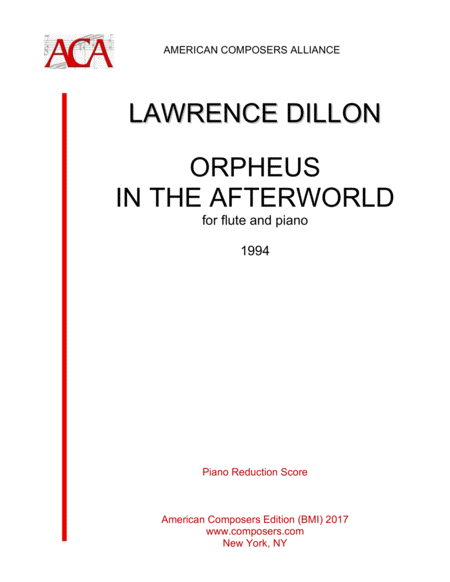 Free Sheet Music Dillon Orpheus In The Afterworld Piano Reduction