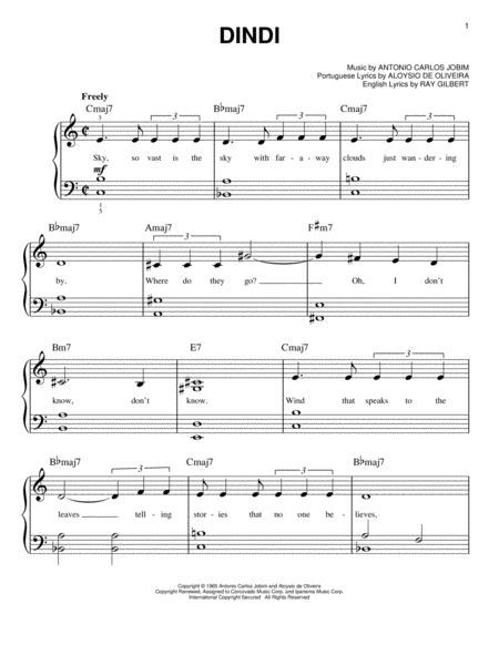 Dindi Sheet Music