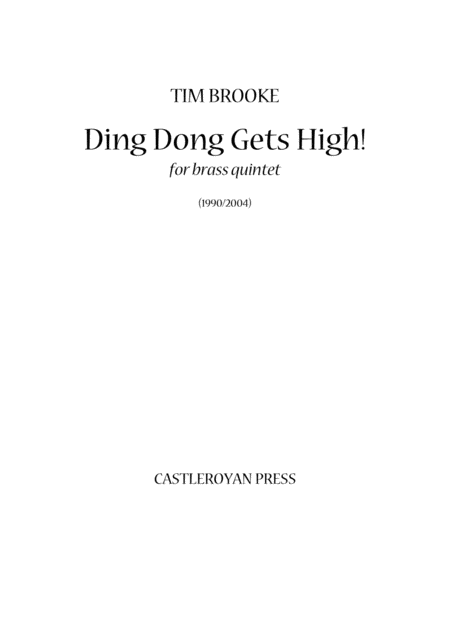 Free Sheet Music Ding Dong Gets High Brass Quintet