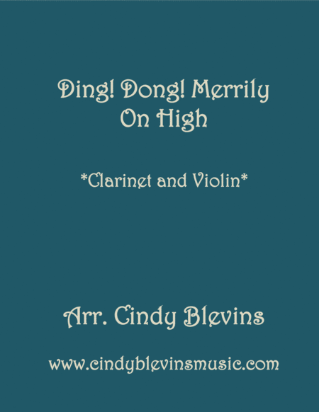 Ding Dong Merrily On High For Clarinet And Violin Sheet Music