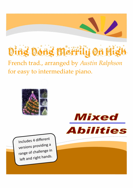 Ding Dong Merrily On High For Easy Piano To Intermediate Piano Sheet Music