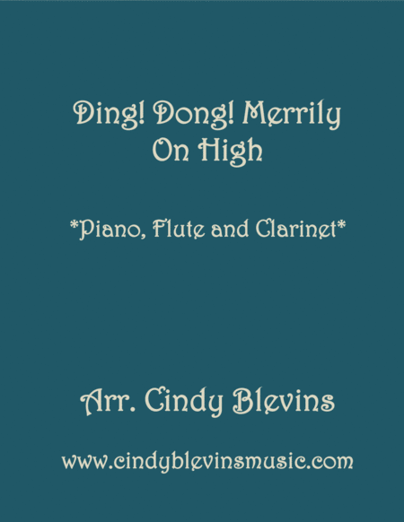 Ding Dong Merrily On High For Piano Flute And Clarinet Sheet Music