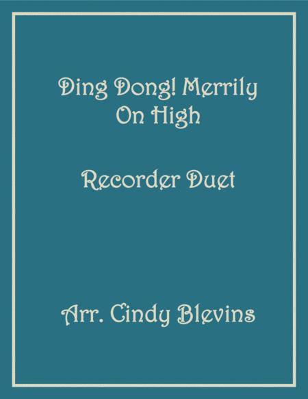 Ding Dong Merrily On High Recorder Duet Sheet Music