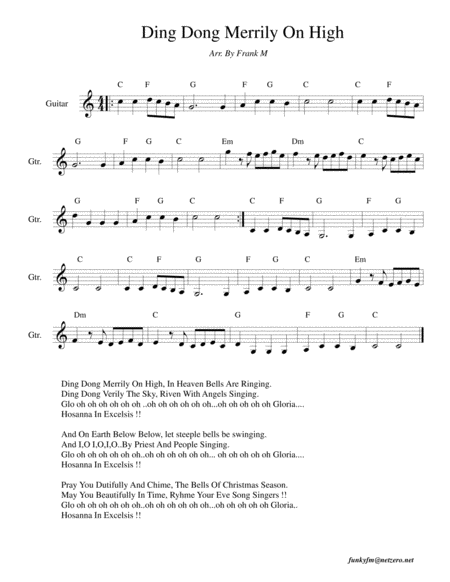 Ding Dong Traditional Christmas Sheet Music