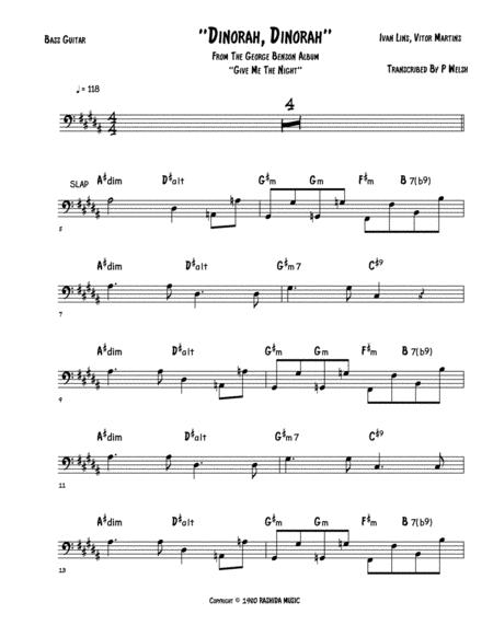 Dinorah Dinorah Bass Guitar Sheet Music