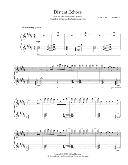 Free Sheet Music Distant Echoes